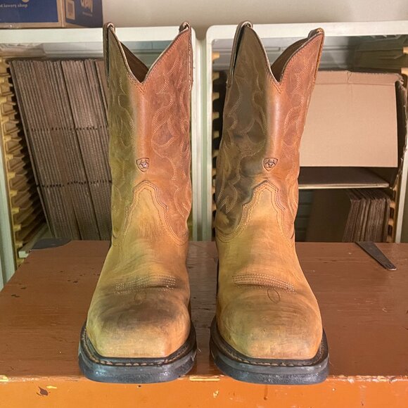 ARIAT Workhog Men's Size 11.5 D Steel Toe Pull On Western Work Boots 10007044 - Picture 4 of 10